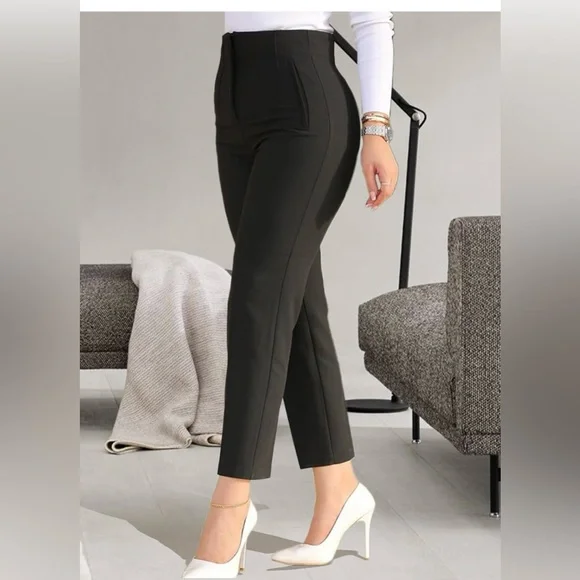 Hight Waist Pants stretch Color White brand new size S M L special office work - Picture 10 of 16